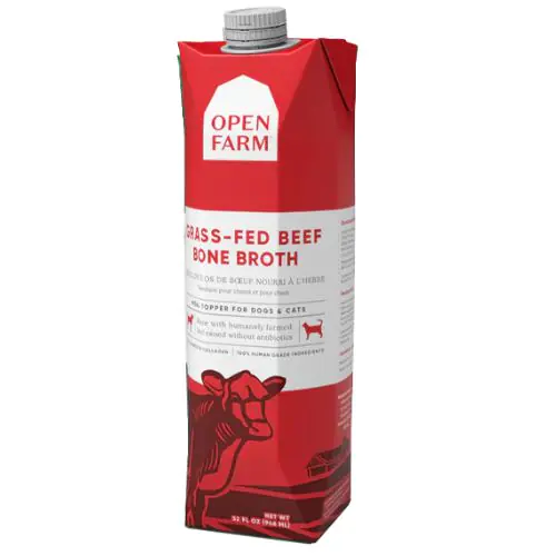 OPEN FARM GrassFed Beef Bone Broth Meal Topper for Dogs & Cats, 32 fl