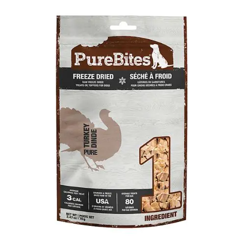 PUREBITES FreezeDried Turkey Dog Treats, 2.47 oz (70 g)